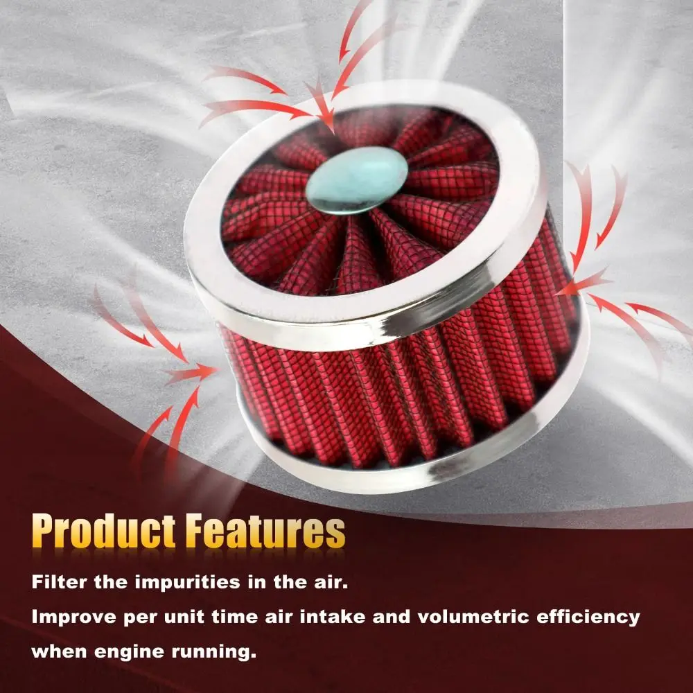 Профессиональный автомобильный воздушный фильтр с высоким расходом 23 мм, универсальный сапунный фильтр, алюминиевая крышка вентиляционного отверстия, автомобильный отсек для двигателя
Профессиональный автомобильный воздушный фильтр с высоким расходом 23 мм, универсальный сапунный фильтр, алюминиевая крышка вентиляционного отверстия, автомобильный отсек для двигателя