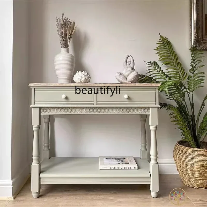 TTT HFrench fashion simple entrance foyer entrance cabinet entrance foyer retro old oak solid wood carving flower
TTT HFrench fashion simple entrance foyer entrance cabinet entrance foyer retro old oak solid wood carving flower