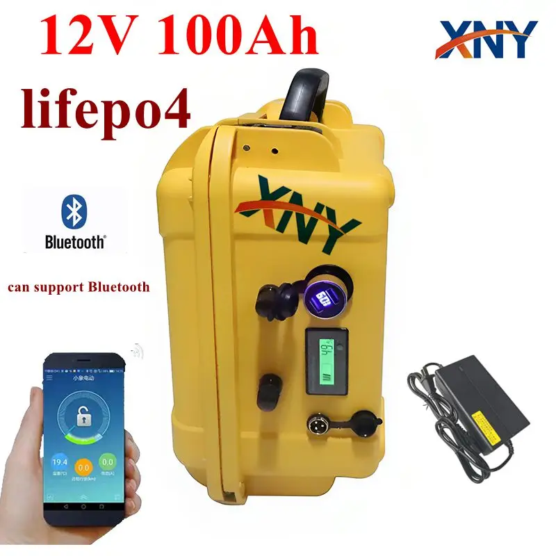 waterproof 12V 100AH Lifepo4 lithium battery bluetooth BMS APP 12.8V USB for inverter Power Supply Tricycle +10A Charger
waterproof 12V 100AH Lifepo4 lithium battery bluetooth BMS APP 12.8V USB for inverter Power Supply Tricycle +10A Charger