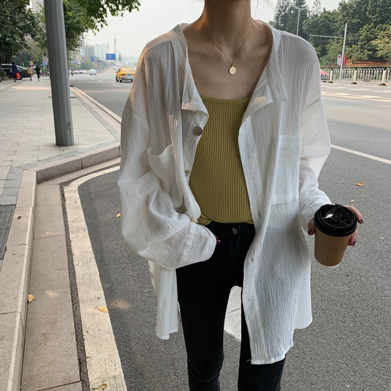 Loose Women's Long Sleeve Sun Protection Shirt Korean Style Air Conditioned Student Fashion Thin Outerwear INS Trendy Co...
Loose Women's Long Sleeve Sun Protection Shirt Korean Style Air Conditioned Student Fashion Thin Outerwear INS Trendy Co...