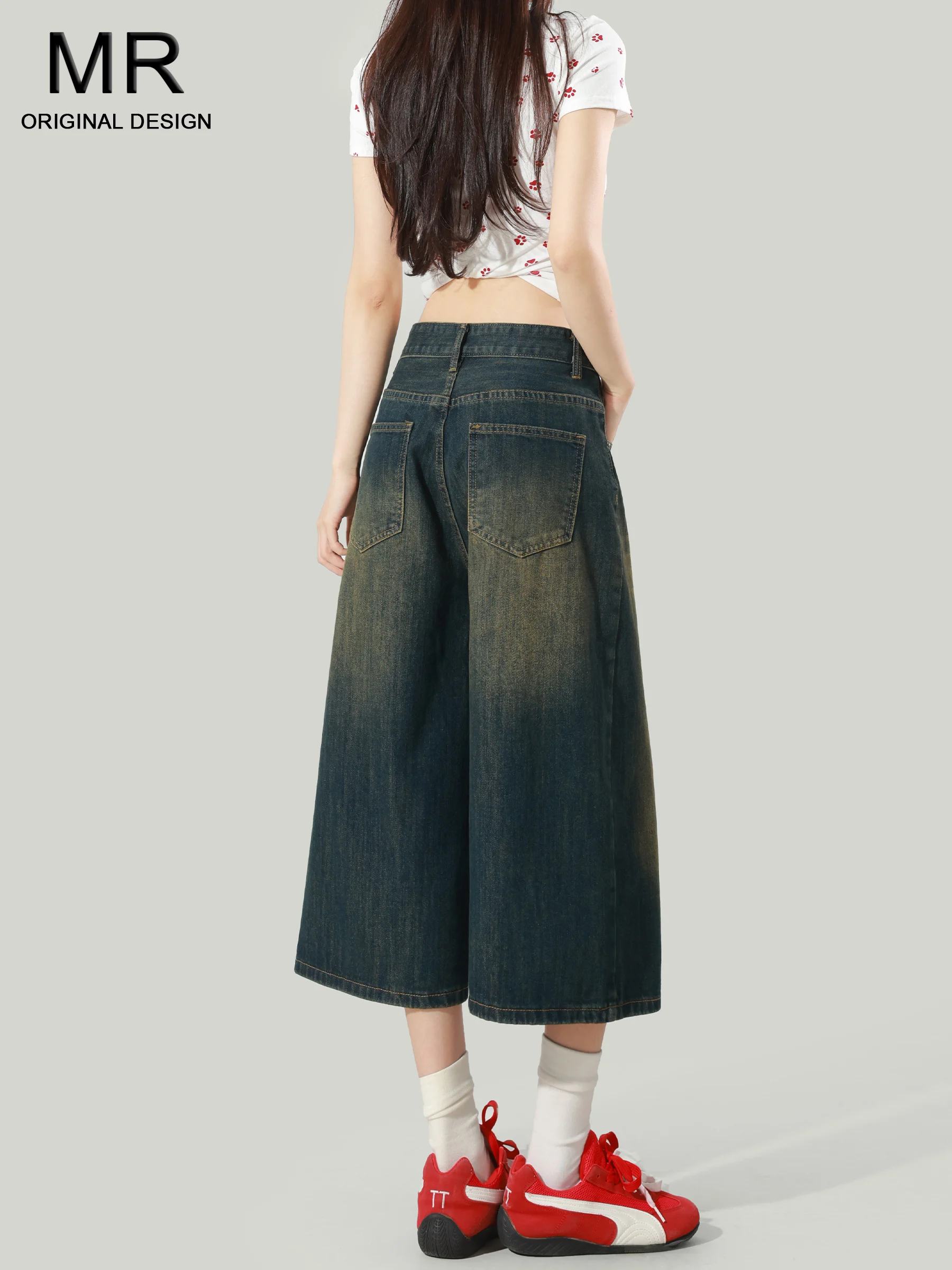 Retro Distressed High Waist Wide Leg Jeans Women's Summer New Loose Slimming Design Straight Seven-Five Pants
Retro Distressed High Waist Wide Leg Jeans Women's Summer New Loose Slimming Design Straight Seven-Five Pants