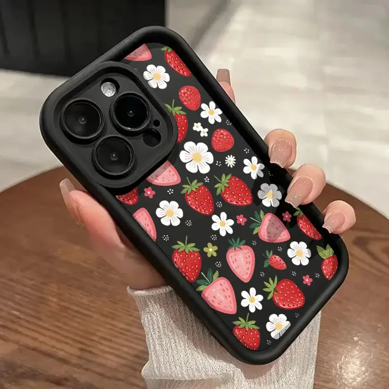 For iPhone 16 15 14 13 12 11 Pro Max Case Cartoon Cherry strawberry Pattern Silicone Cover For iPhone XS XR 7 8 14 Plus Funda
For iPhone 16 15 14 13 12 11 Pro Max Case Cartoon Cherry strawberry Pattern Silicone Cover For iPhone XS XR 7 8 14 Plus Funda