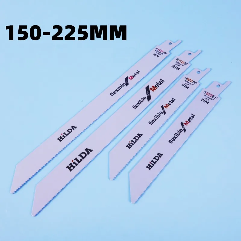 Heavy Duty Bi-Metal Reciprocating Saw Blades 150/225mm for Fast Straight Cutting Ideal for Thick Metal Cutting
Heavy Duty Bi-Metal Reciprocating Saw Blades 150/225mm for Fast Straight Cutting Ideal for Thick Metal Cutting