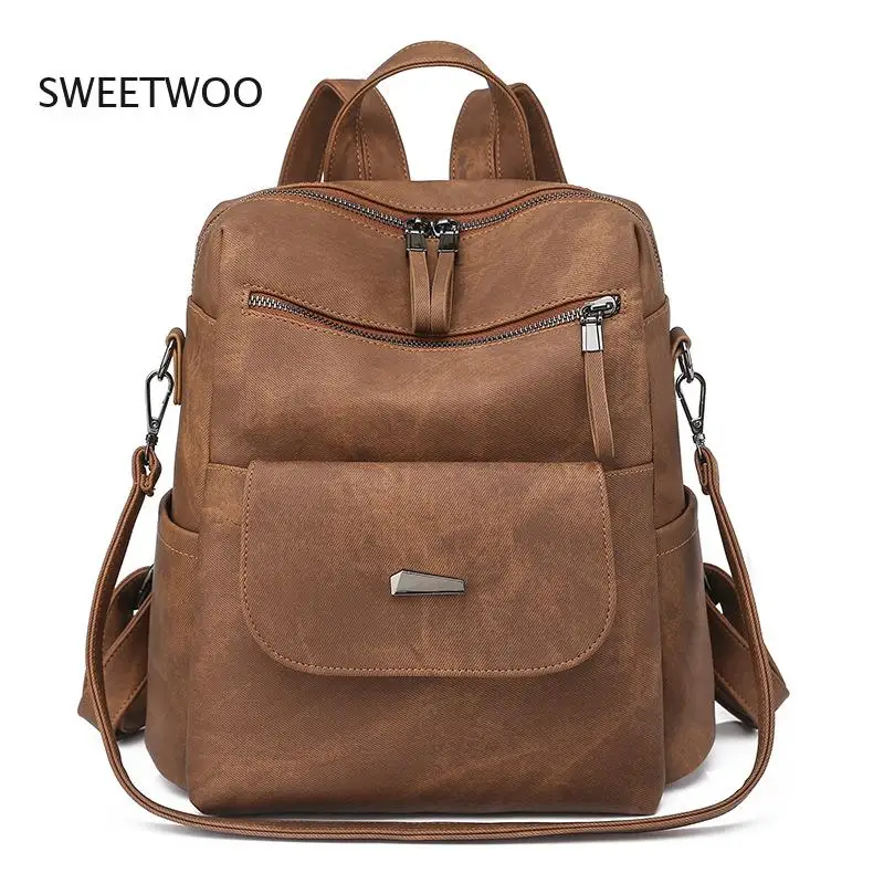 Women and Men Vintage Leather Backpack Large Capacity Casual Daypack Anti-Theft for School Travel Work
Women and Men Vintage Leather Backpack Large Capacity Casual Daypack Anti-Theft for School Travel Work