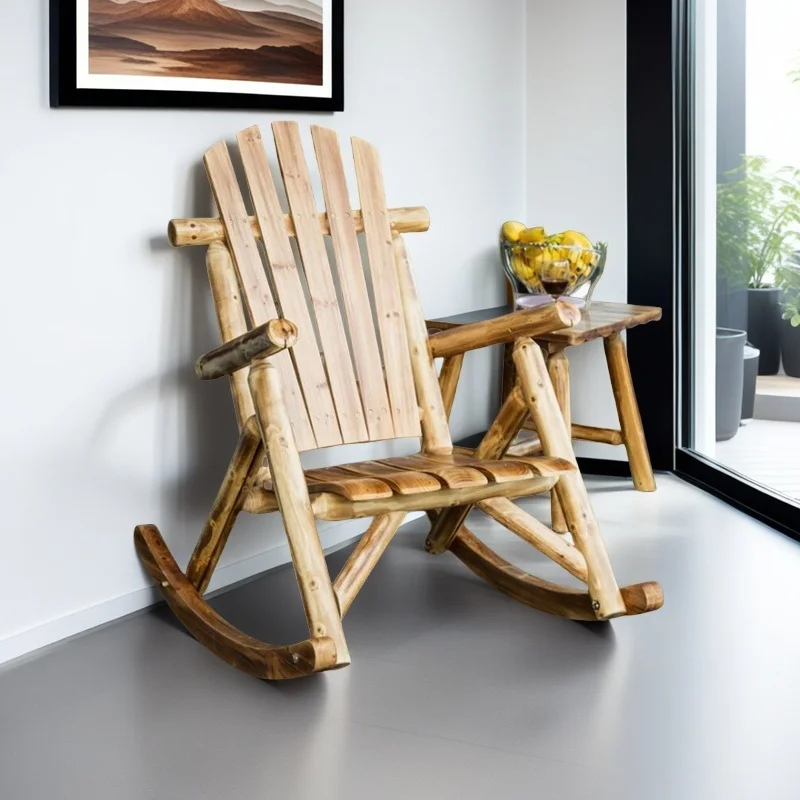 Natural Log Wood Rocking Chair – Heavy-Duty Wooden Rocker for Porch, Deck,Farmhouse or Living Room – Classic Rustic Furniture
Natural Log Wood Rocking Chair – Heavy-Duty Wooden Rocker for Porch, Deck,Farmhouse or Living Room – Classic Rustic Furniture
