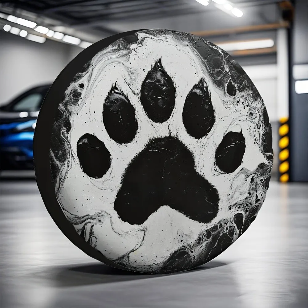 Bear Paw Print Tire Cover Durable Polyester Wheel Protector Outdoor Spare Tire Cover
Bear Paw Print Tire Cover Durable Polyester Wheel Protector Outdoor Spare Tire Cover