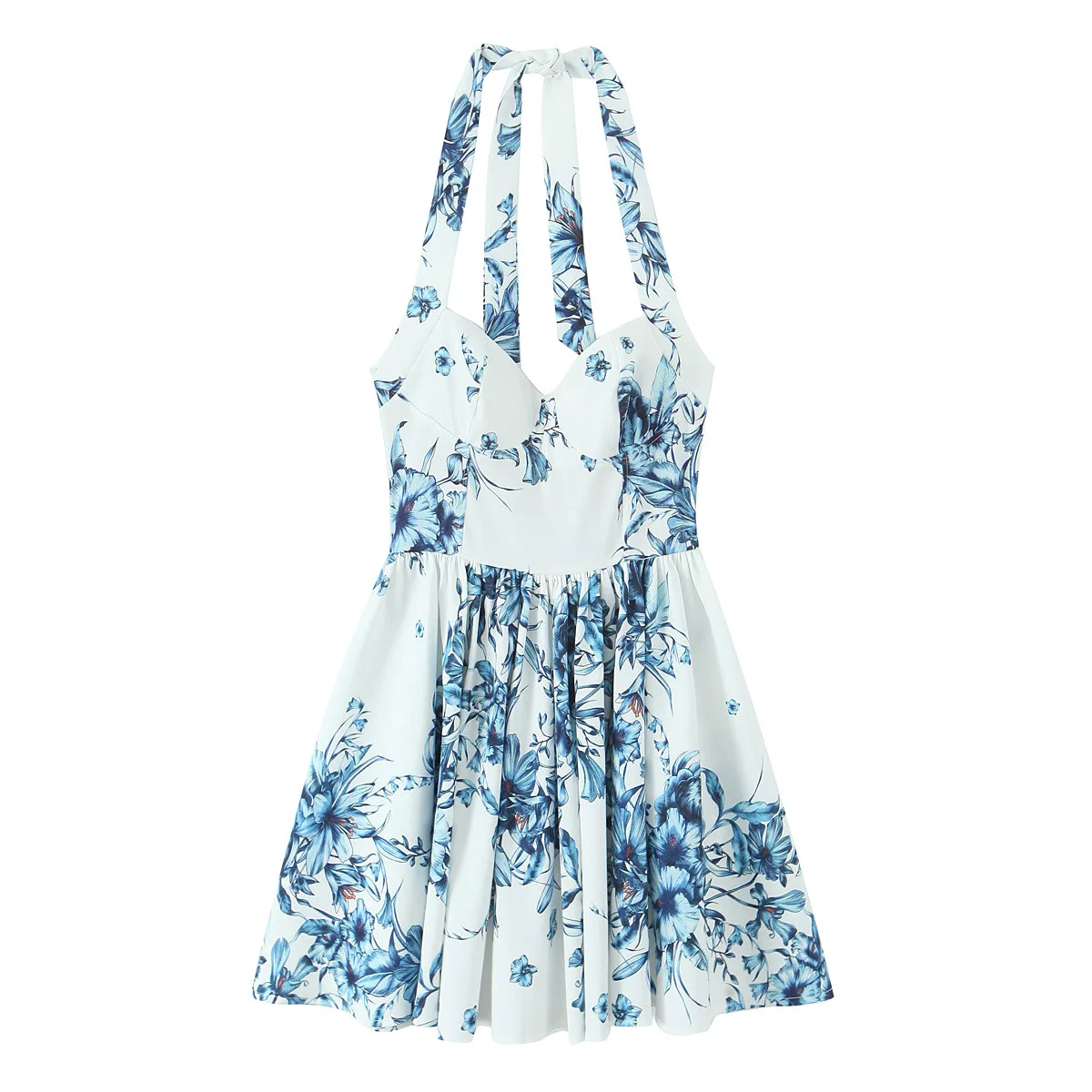 ZBZA Women's Floral Print Pleated Dress Halter Neck Open Back Hidden Zip Mid Waist Mini Dress Spring Summer New Female Chic Top
ZBZA Women's Floral Print Pleated Dress Halter Neck Open Back Hidden Zip Mid Waist Mini Dress Spring Summer New Female Chic Top