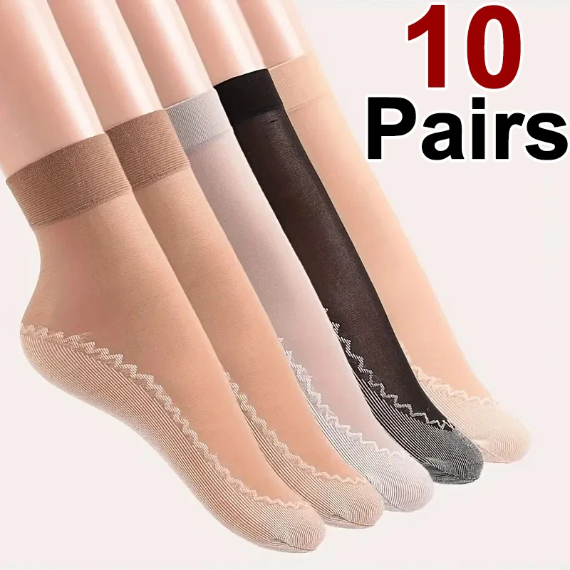 10 Pairs Women Summer Thin Breathable Non Slip Stockings Soft Comfortable Fashionable Solid Color Elastic Casual Socks
10 Pairs Women Summer Thin Breathable Non Slip Stockings Soft Comfortable Fashionable Solid Color Elastic Casual Socks