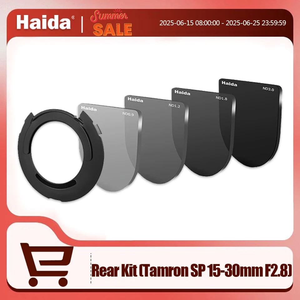Haida Rear Lens ND Filter Kit (ND0.9+1.2+1.8+3.0) for Tamron SP 15-30mm f/2.8 Di VC USD Lens for Canon EF-mount
Haida Rear Lens ND Filter Kit (ND0.9+1.2+1.8+3.0) for Tamron SP 15-30mm f/2.8 Di VC USD Lens for Canon EF-mount