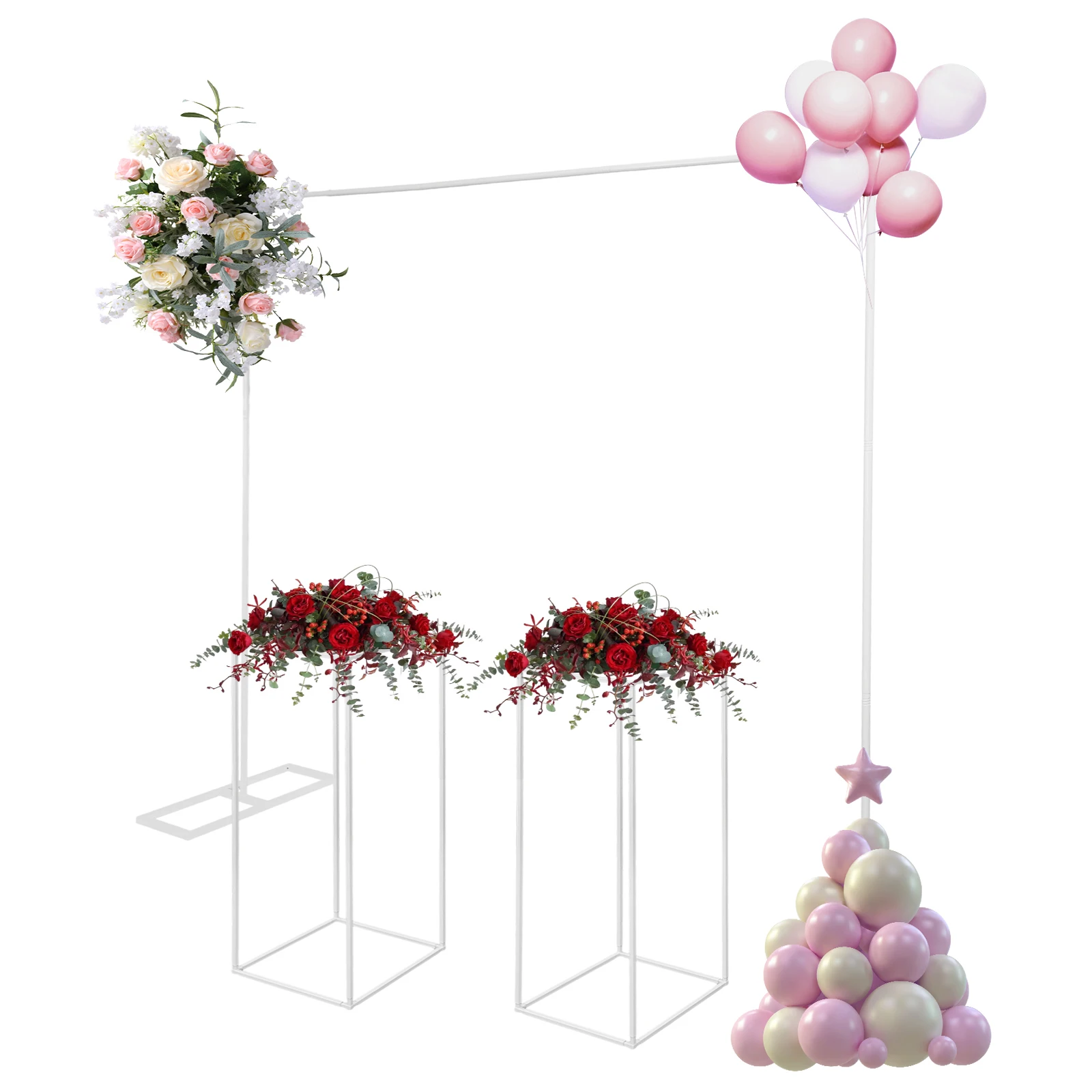 Wedding Stand Set with Balloon & Flower Stands – 16 lbs Load Capacity, White Color, Easy Assembly for Weddings and Parties
Wedding Stand Set with Balloon & Flower Stands – 16 lbs Load Capacity, White Color, Easy Assembly for Weddings and Parties