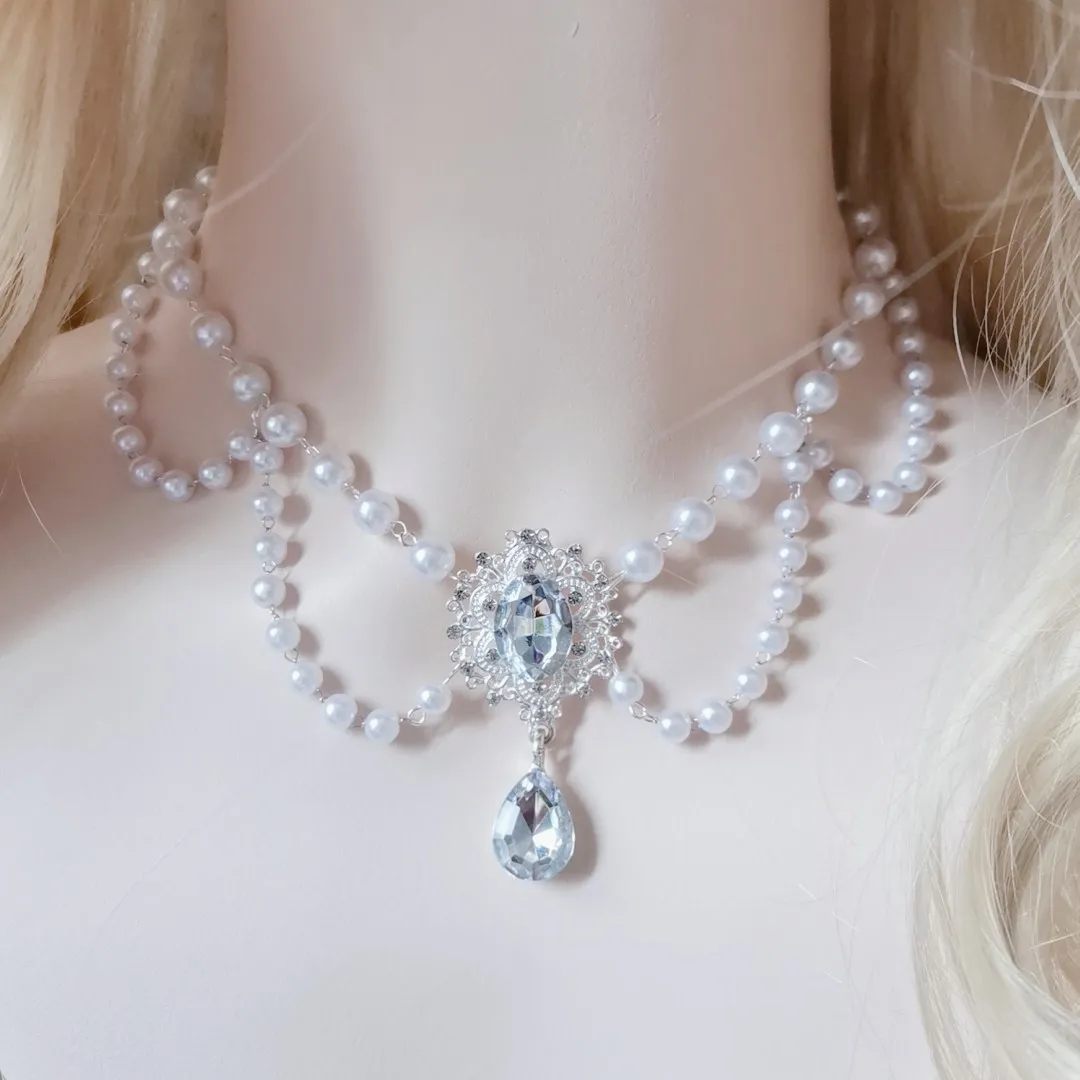 lolita Clavicle Chain Double Layer Pearl Necklace hand made Choker Wedding Bride Accessory Daily Wear
lolita Clavicle Chain Double Layer Pearl Necklace hand made Choker Wedding Bride Accessory Daily Wear