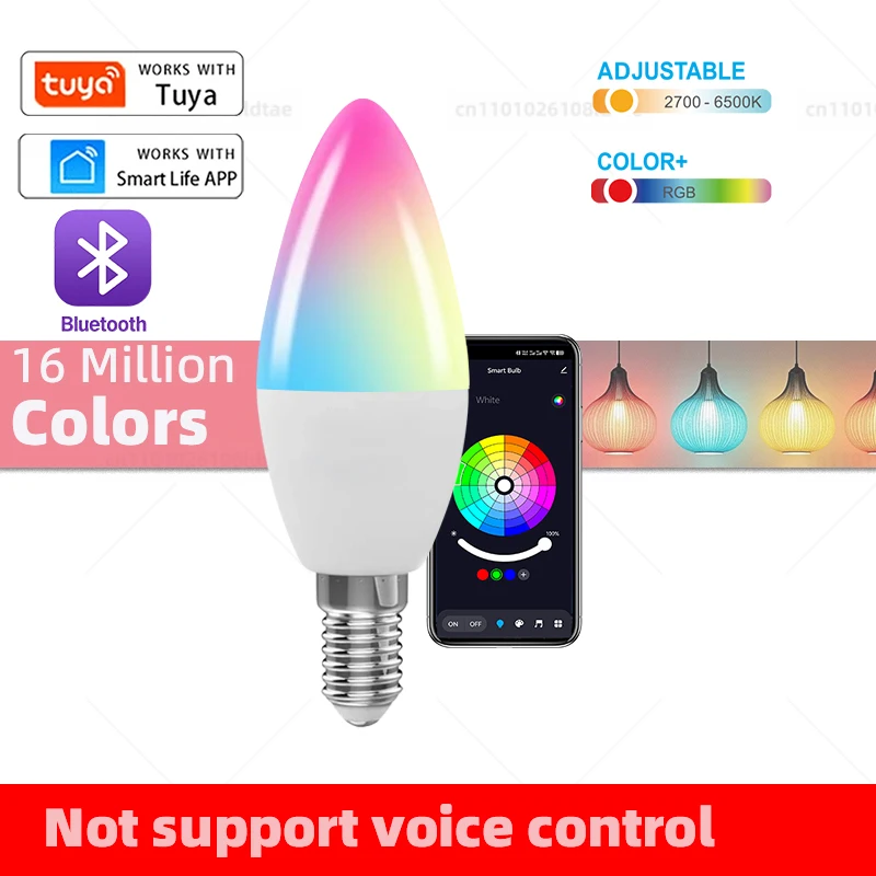 Tuya Sharp bubble Lamp Bluetooth RGBCW White Dimmable Led Bulbs Smart Life App Control Spotlight For Home Wall Projection Light