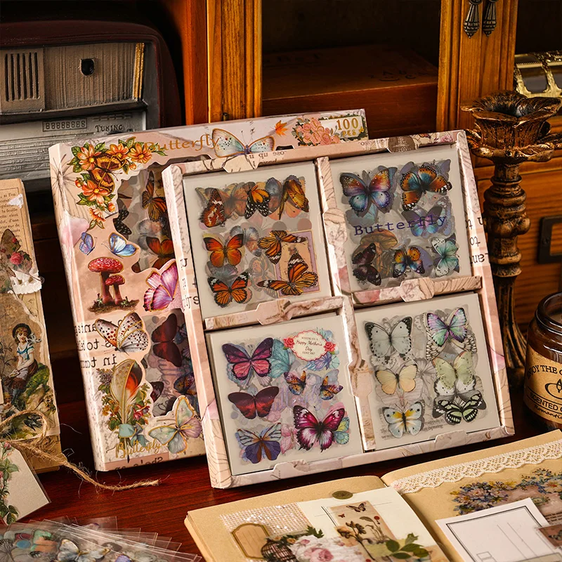 100pcs/Set Vintage Decor Sticker Gift Box Set Waterproof PET DIY Scrapbooking Junk Journal Decoration Stationery Stickers
100pcs/Set Vintage Decor Sticker Gift Box Set Waterproof PET DIY Scrapbooking Junk Journal Decoration Stationery Stickers