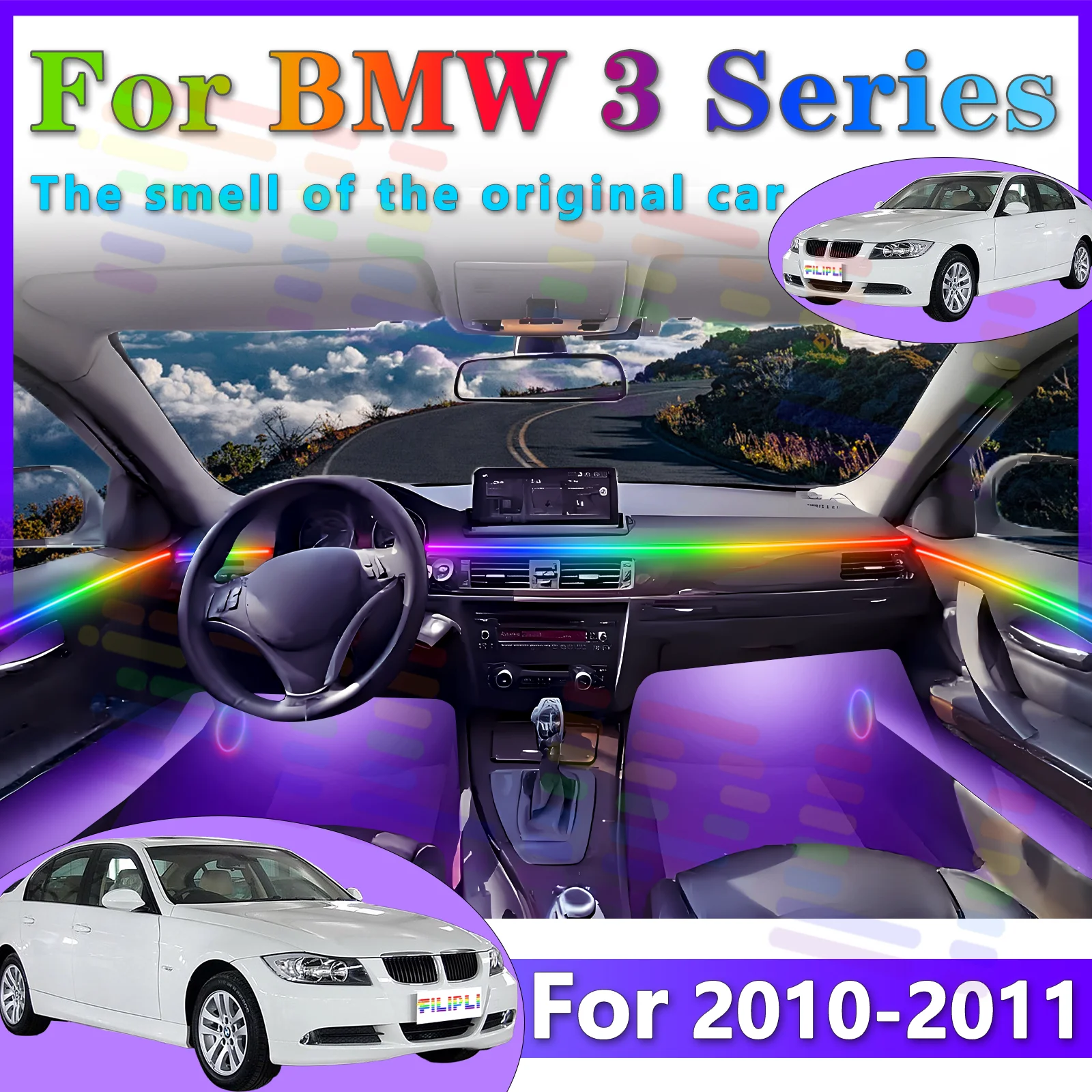 FILIPLI для BMW 3 серии, экологическая светодиодная лента, акриловая, 64 цвета, RGB, симфоническое приложение - смена, чтобы принесите яркость вождения
FILIPLI для BMW 3 серии, экологическая светодиодная лента, акриловая, 64 цвета, RGB, симфоническое приложение - смена, чтобы принесите яркость вождения
