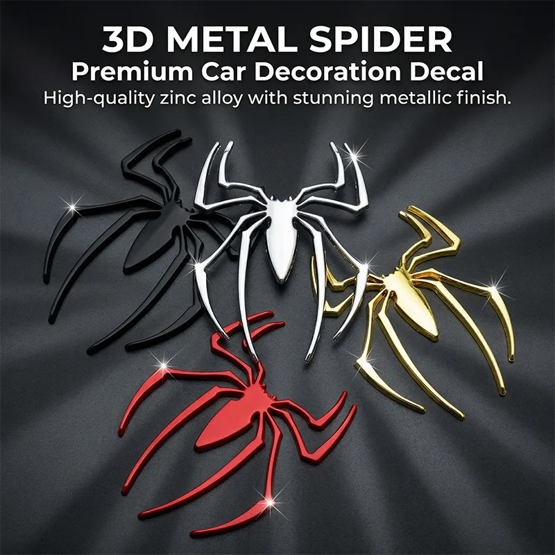 3D Metal Spider Car Sticker Zinc Alloy Emblem Badge Decal Universal Auto Motorcycle Exterior Accessories Personalized Styling
3D Metal Spider Car Sticker Zinc Alloy Emblem Badge Decal Universal Auto Motorcycle Exterior Accessories Personalized Styling
