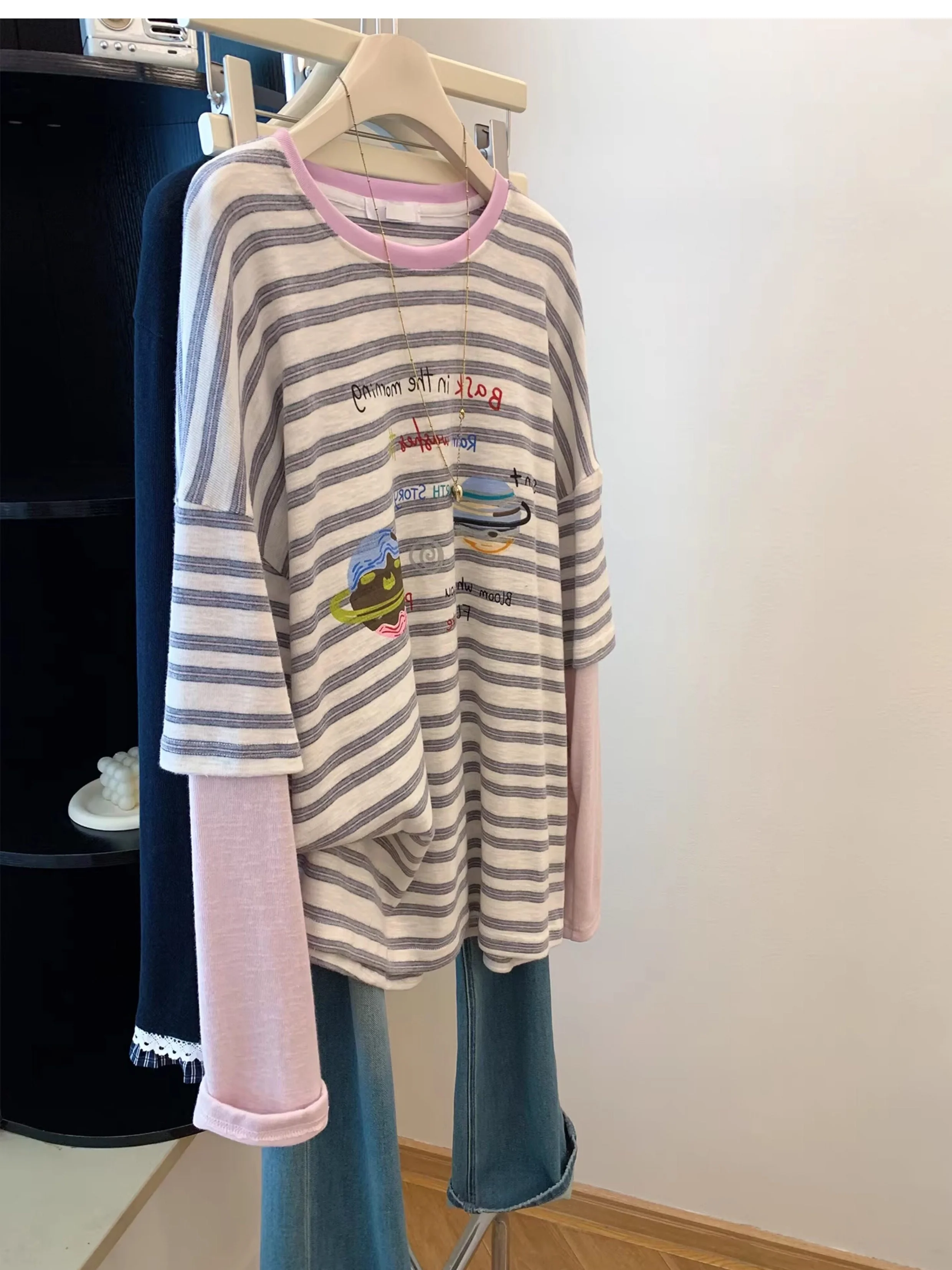 plus Size Women's Striped Long Sleeve T-Shirt Slimming Belly Covering Casual Style Spring Summer New Arrival Fat Sister Speci...
plus Size Women's Striped Long Sleeve T-Shirt Slimming Belly Covering Casual Style Spring Summer New Arrival Fat Sister Speci...