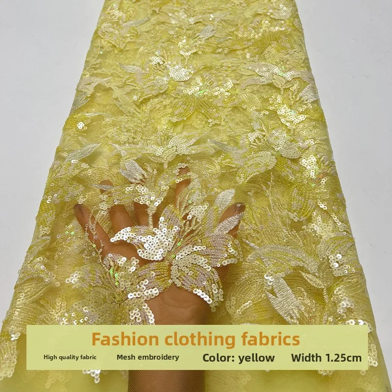 French Style Mesh Embroidery Sequin Fabric for Perspective Wedding Dress Clothing Diy Cloth By The Yard Sewing Material
French Style Mesh Embroidery Sequin Fabric for Perspective Wedding Dress Clothing Diy Cloth By The Yard Sewing Material