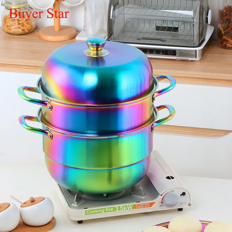 Stainless Steel Three Layer Thick Steamer Pot Soup Steam Pot Universal Cooking Pots for Induction Cooker Gas Stove Steam Pot
Stainless Steel Three Layer Thick Steamer Pot Soup Steam Pot Universal Cooking Pots for Induction Cooker Gas Stove Steam Pot