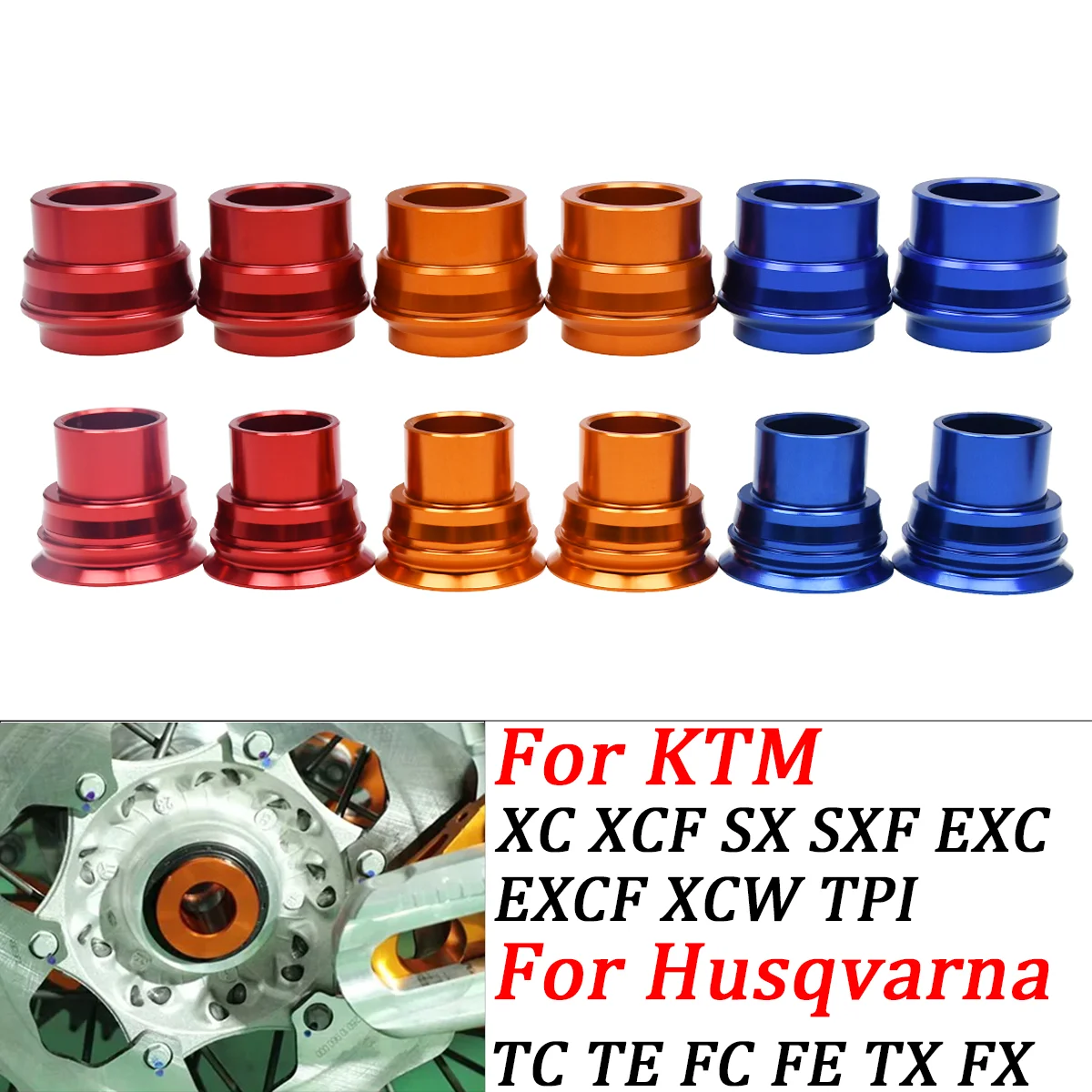 For KTM XC XCF SX SXF XCW EXC EXCF TPI GAS GAS EX EC MC EXF ECF Dirt Bike CNC Front Rear Wheel Axle Hub Spacer Universal Parts
For KTM XC XCF SX SXF XCW EXC EXCF TPI GAS GAS EX EC MC EXF ECF Dirt Bike CNC Front Rear Wheel Axle Hub Spacer Universal Parts