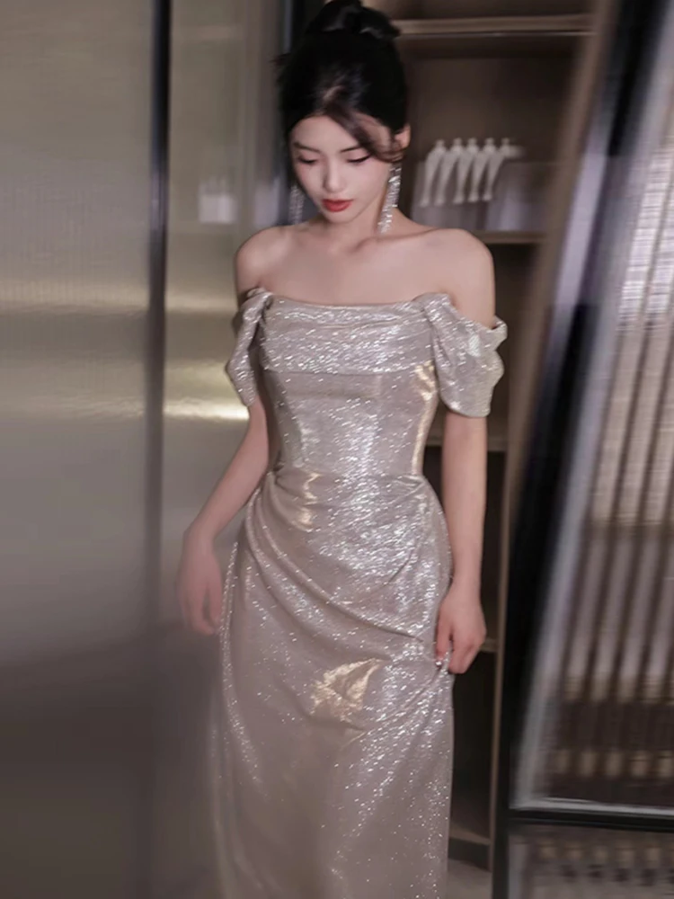 Элегантное вечернее платье-русалка на одно плечо, корейское бальное платье с эффектом похудения, длинная юбка, свадебное платье для женщин 8-25 лет
Элегантное вечернее платье-русалка на одно плечо, корейское бальное платье с эффектом похудения, длинная юбка, свадебное платье для женщин 8-25 лет