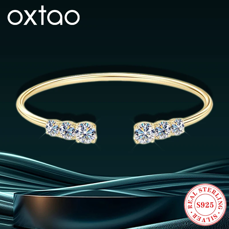 OXTAO Moissanite Bangle 6.5mm&5.5mm&5mm for Women Original 925 Sterling Silver Cuff Bracelet Lab Diamond Luxury Trendy Jewelry
OXTAO Moissanite Bangle 6.5mm&5.5mm&5mm for Women Original 925 Sterling Silver Cuff Bracelet Lab Diamond Luxury Trendy Jewelry