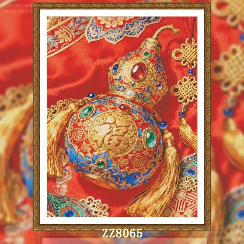 ZZ8065 Gourd 11CT 14CT 16CT 18CT Print On Canvas Cross Stitch DIY Set Kit Needlework Embroidery 121 Colors
ZZ8065 Gourd 11CT 14CT 16CT 18CT Print On Canvas Cross Stitch DIY Set Kit Needlework Embroidery 121 Colors