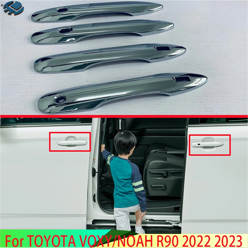 For TOYOTA VOXY/NOAH R90 2022 2023 Car Accessories ABS Chrome Door Handle Cover With Smart Key Hole Catch Cap Trim Molding
For TOYOTA VOXY/NOAH R90 2022 2023 Car Accessories ABS Chrome Door Handle Cover With Smart Key Hole Catch Cap Trim Molding