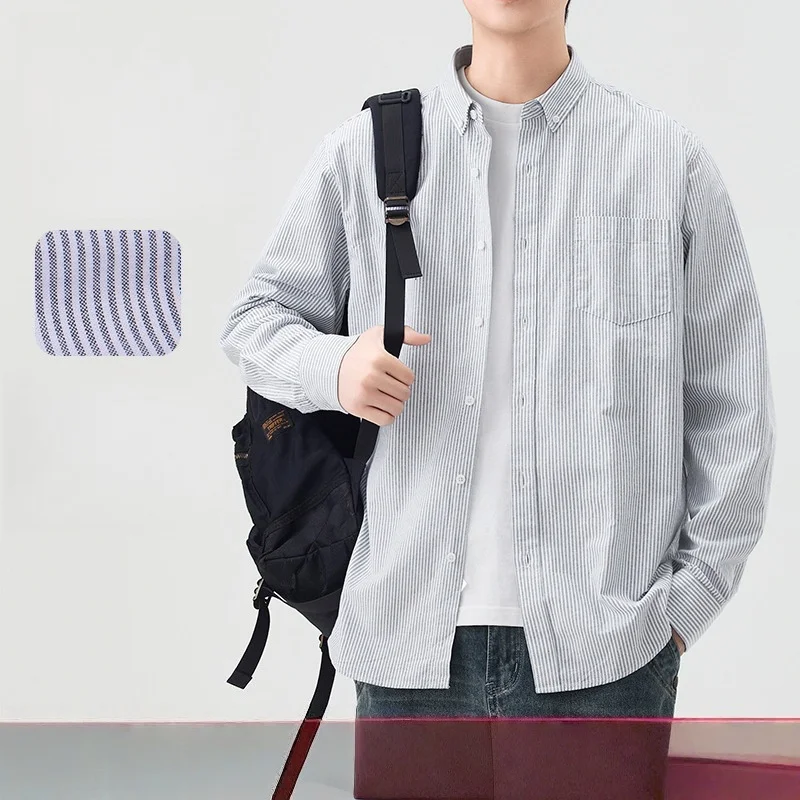 Men's Japanese-Style Casual Oxford Cloth Shirt Long-Sleeve 100% Cotton Spring Autumn Blouse
Men's Japanese-Style Casual Oxford Cloth Shirt Long-Sleeve 100% Cotton Spring Autumn Blouse