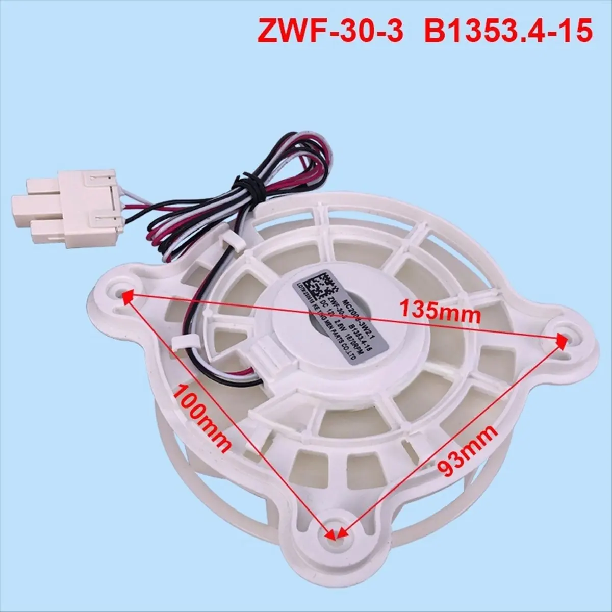 HGHO Refrigerator Evaporator Fan Motor for Meiling Fridge ZWF-30-3 B1353.4-15 Cooling Fan Motor BCD-430WP9C
HGHO Refrigerator Evaporator Fan Motor for Meiling Fridge ZWF-30-3 B1353.4-15 Cooling Fan Motor BCD-430WP9C