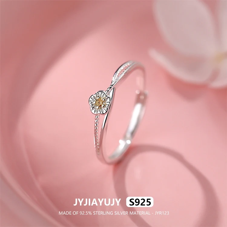 JYJIAYUJY 100% Whole Original Sterling Silver S925 Adjustable Ring 4MM Flower Size Fashion Jewelry Gift Daily JYR123
JYJIAYUJY 100% Whole Original Sterling Silver S925 Adjustable Ring 4MM Flower Size Fashion Jewelry Gift Daily JYR123