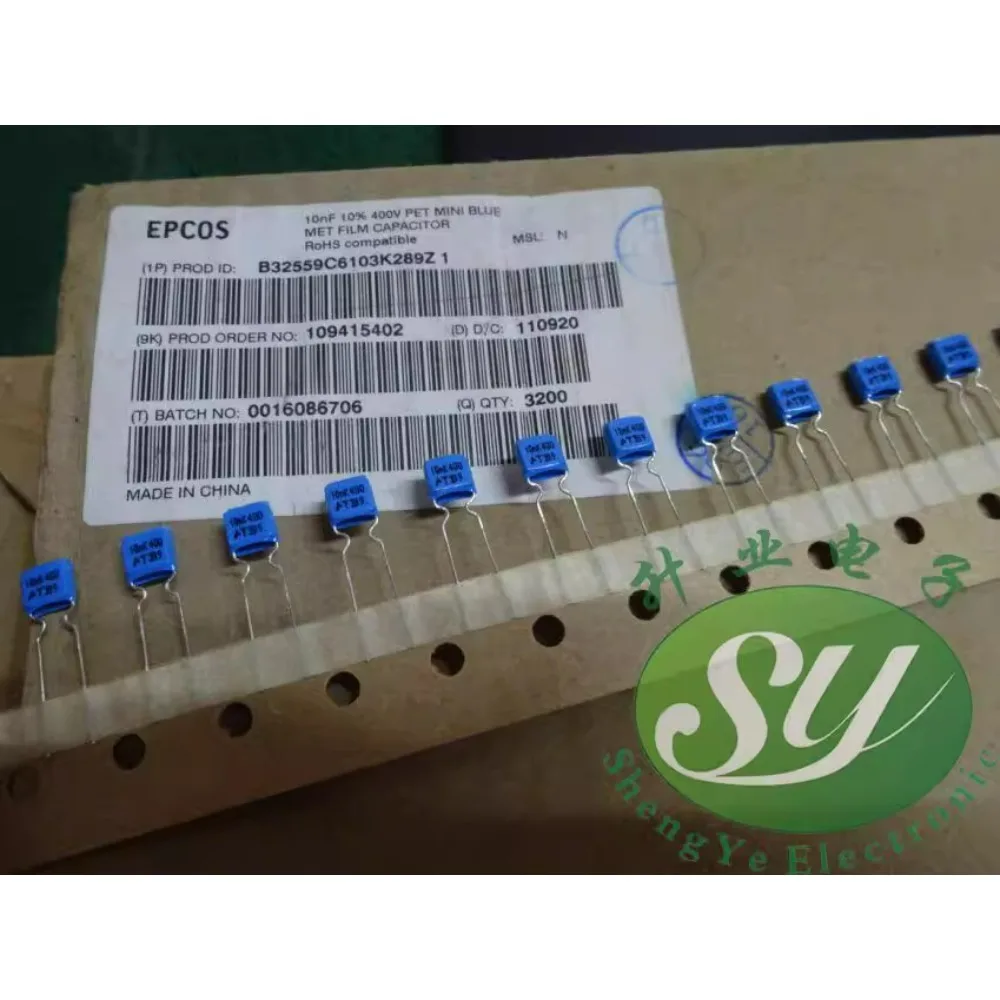 20PCS EPCOS 0.01uf/400v 10nf 103 Brand-new 5mm multi-layer cake capacitor B32559C6103K
20PCS EPCOS 0.01uf/400v 10nf 103 Brand-new 5mm multi-layer cake capacitor B32559C6103K