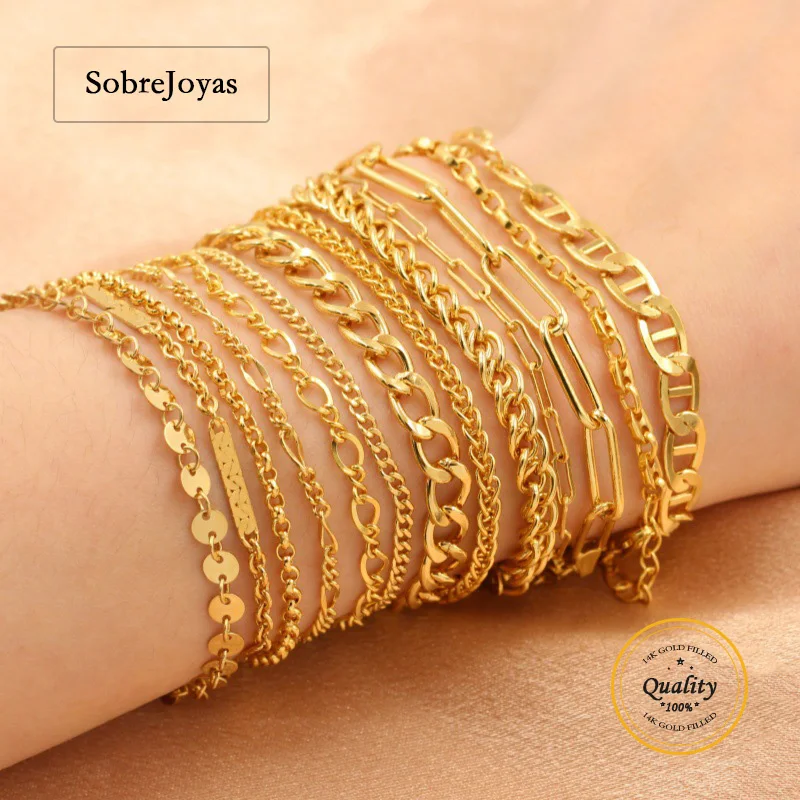 14K Gold Filled Stacking Bracelet 13 Piece Women's Bracelet Set Jewelry Charms Bracelets Vintage Bridesmaid Gift Women Jewelry
14K Gold Filled Stacking Bracelet 13 Piece Women's Bracelet Set Jewelry Charms Bracelets Vintage Bridesmaid Gift Women Jewelry
