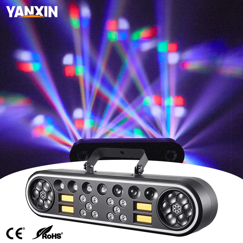 150W Multi-effect Bee Eye Stage Light Beam Wash Golden Strobe Colorful Strip DMX512 Remote Sound With Stand DJ KTV Party Lamp
150W Multi-effect Bee Eye Stage Light Beam Wash Golden Strobe Colorful Strip DMX512 Remote Sound With Stand DJ KTV Party Lamp