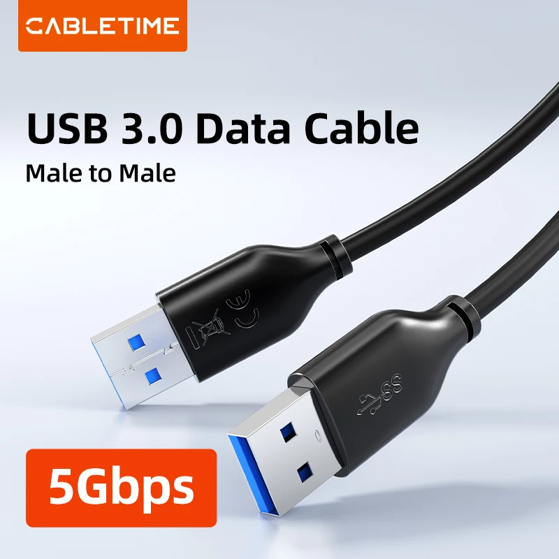 CABLETIME 5Gbps USB to USB A Male Cable 3.0 Extender for Radiator Hard Disk USB 2.0 Compatibility Male to Male Connection
CABLETIME 5Gbps USB to USB A Male Cable 3.0 Extender for Radiator Hard Disk USB 2.0 Compatibility Male to Male Connection