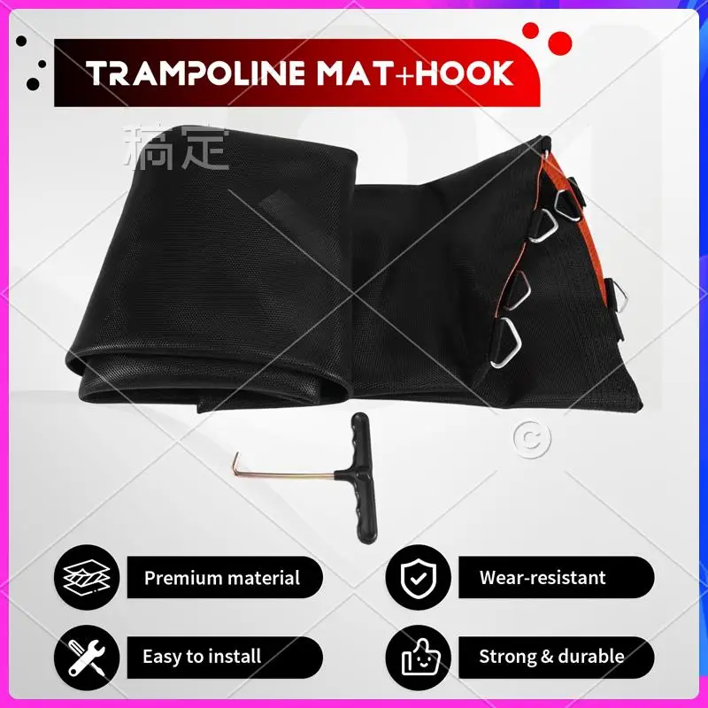 AUU-Trampoline Mat, For 8 Ft Frame, With 48 V-Rings, Trampoline Replacement Mat, Reinforce, UV-Resistant, With Spring Hook
AUU-Trampoline Mat, For 8 Ft Frame, With 48 V-Rings, Trampoline Replacement Mat, Reinforce, UV-Resistant, With Spring Hook