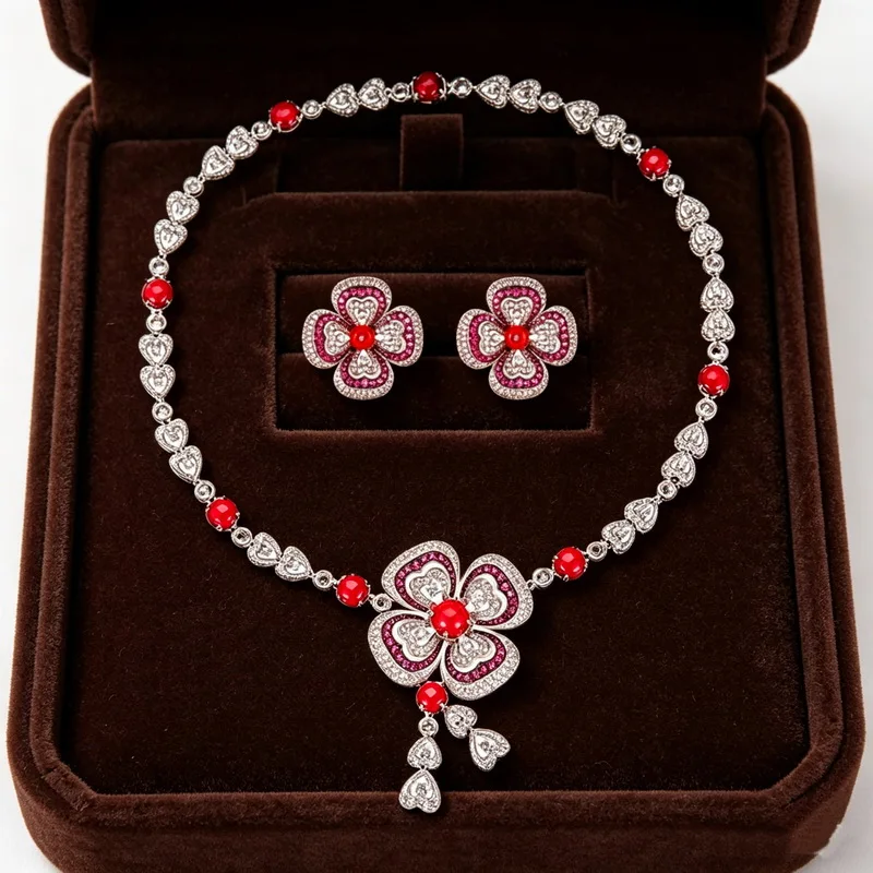 Europe America Style Earrings Necklace Women Lady Inlay Colored Cubic Zircon Flower Pendant Dinner Party Jewelry Sets
Europe America Style Earrings Necklace Women Lady Inlay Colored Cubic Zircon Flower Pendant Dinner Party Jewelry Sets