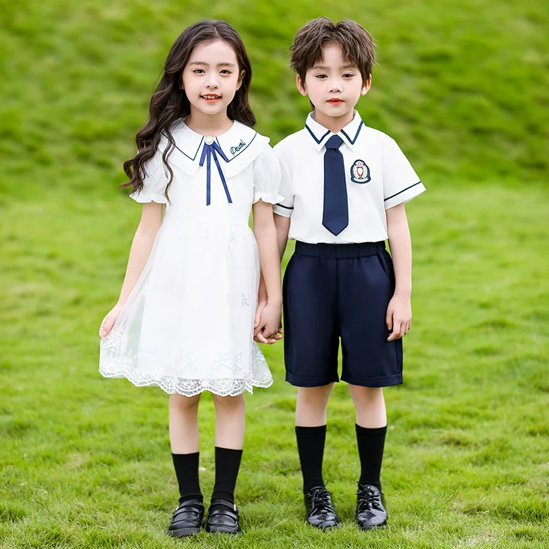 Japanese Korean Kids School Uniform Set Performance Wear Child Kindergarten Outfit Summer Clothes for Twins Boy and Girl Costume
Japanese Korean Kids School Uniform Set Performance Wear Child Kindergarten Outfit Summer Clothes for Twins Boy and Girl Costume