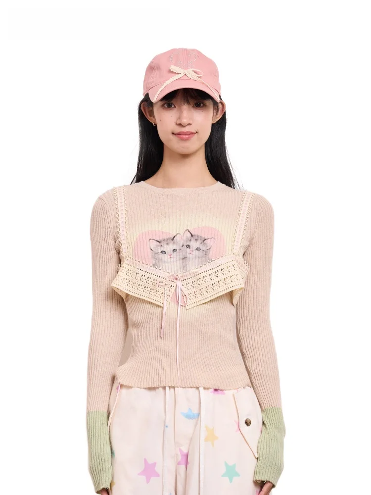 Вязаный пуловер MOF Girl Heart с принтом и пэчворком, из смесовой шерсти, с длинными рукавами и круглым вырезом, для подростков
Вязаный пуловер MOF Girl Heart с принтом и пэчворком, из смесовой шерсти, с длинными рукавами и круглым вырезом, для подростков