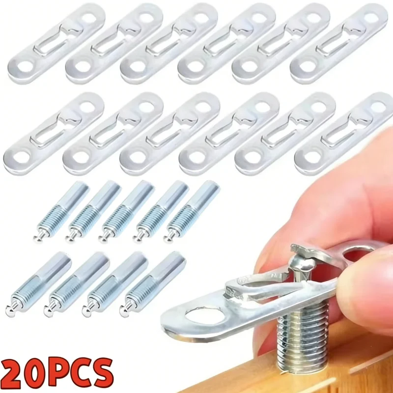 20pcs Concealed Installation Wardrobe Sliding Buckle Invisible Two in one Invisible Connectors Elastic Hardware Tool
20pcs Concealed Installation Wardrobe Sliding Buckle Invisible Two in one Invisible Connectors Elastic Hardware Tool