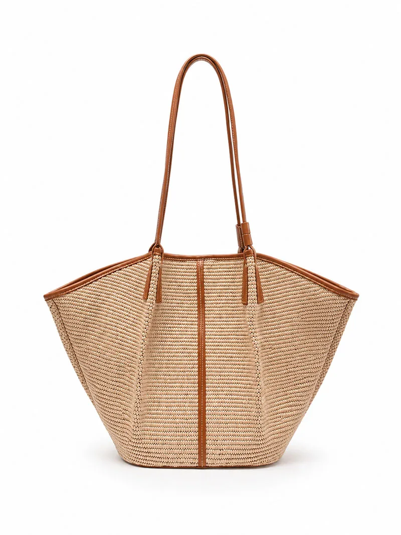 Large Capacity Straw Woven Tote Bag Drawstring Handbag Street Trend Spring Summer New Style Casual Travel Shoulder Bag for Women
Large Capacity Straw Woven Tote Bag Drawstring Handbag Street Trend Spring Summer New Style Casual Travel Shoulder Bag for Women