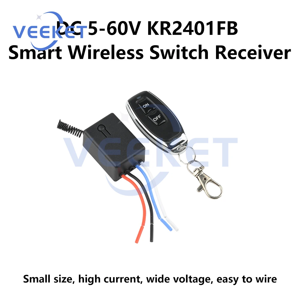 DC 5-60V 433Mhz Smart Wireless Switch Receiver RF Relay Module Receiver Transmitters 10A Electronic Kit with Remote Control 
DC 5-60V 433Mhz Smart Wireless Switch Receiver RF Relay Module Receiver Transmitters 10A Electronic Kit with Remote Control