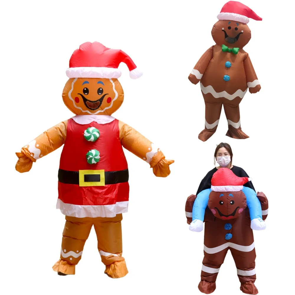 Christmas gingerbread man inflatable costume standing and cycling adult carnival role-playing party costume props
Christmas gingerbread man inflatable costume standing and cycling adult carnival role-playing party costume props