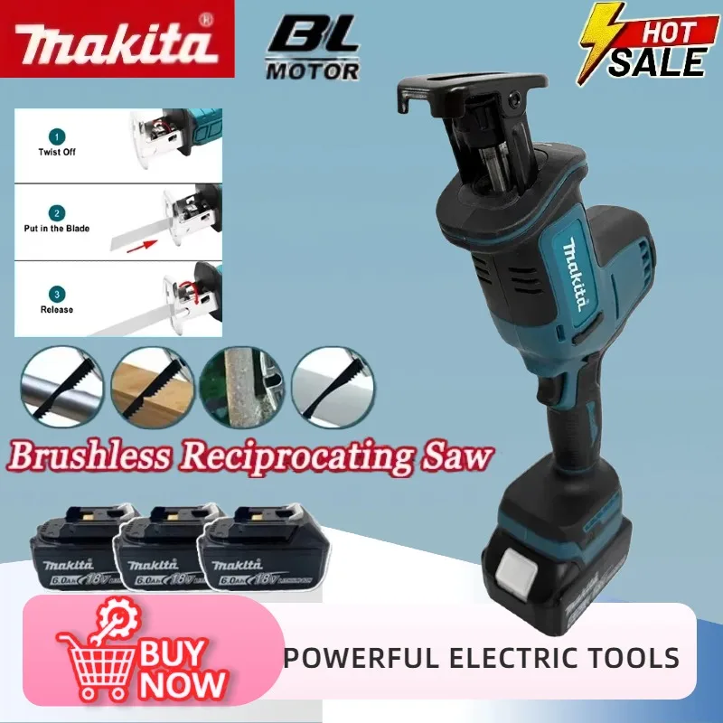 Makita Cordless Reciprocating Saw BrushlessSpeed Adjustable Portable Metal Wood Electric Saw Power Tool For Makita Battery
Makita Cordless Reciprocating Saw BrushlessSpeed Adjustable Portable Metal Wood Electric Saw Power Tool For Makita Battery