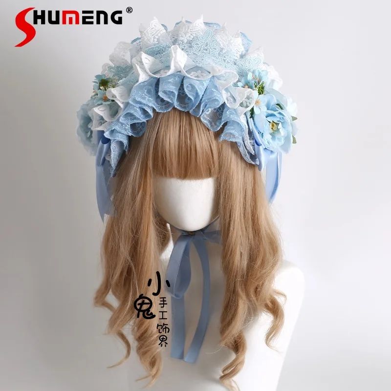 Japanese Lolita Headband Purple Blue Lace Bow Hair Accessories Sweet Vintage Rojita Hair Ornaments Daily Party Cosplay Headwear
Japanese Lolita Headband Purple Blue Lace Bow Hair Accessories Sweet Vintage Rojita Hair Ornaments Daily Party Cosplay Headwear