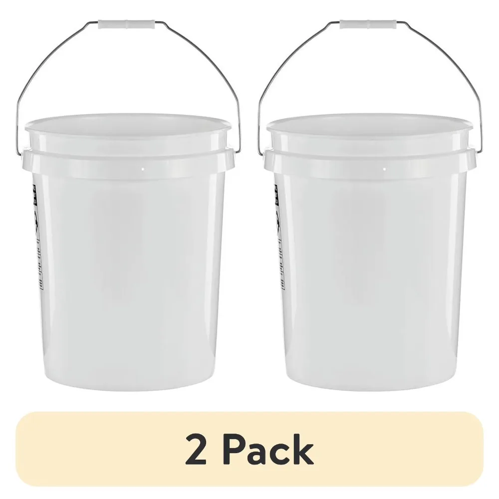 (2 pack) United Solutions 5 Gallon Round Utility Bucket, Comfort Handle, Plastic, White, PN0149, 1 Each
(2 pack) United Solutions 5 Gallon Round Utility Bucket, Comfort Handle, Plastic, White, PN0149, 1 Each