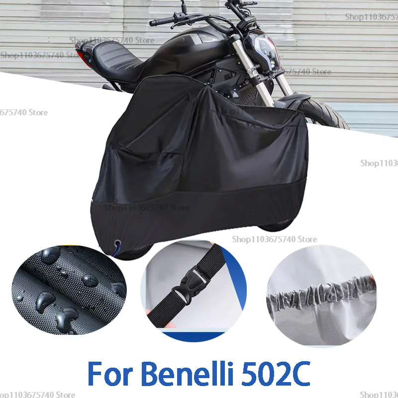 Полные чехлы для мотоцикла Benelli 502C, автомобильные чехлы на открытом воздухе, защита от солнца, пыли, без ушей, утолщенные оксфордские чехлы, аксессуары 
Полные чехлы для мотоцикла Benelli 502C, автомобильные чехлы на открытом воздухе, защита от солнца, пыли, без ушей, утолщенные оксфордские чехлы, аксессуары