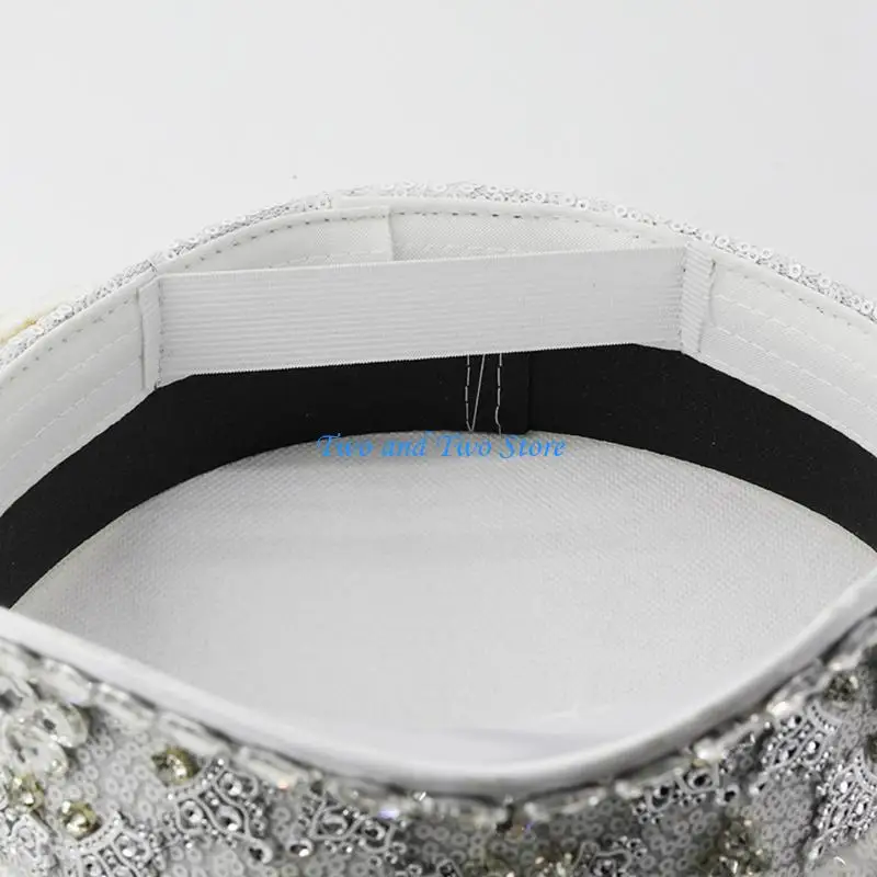 HX6F Sparkling Hat Masquerades Party Rhinestones Crown Hat Lady Marine Hat for Formal
HX6F Sparkling Hat Masquerades Party Rhinestones Crown Hat Lady Marine Hat for Formal