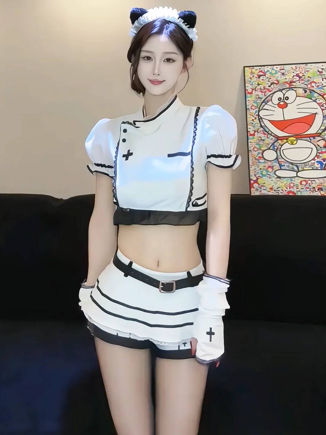 Sexy Nurse Uniform Short Top Shorts Set Pure Desire Style Summer Fashion Bar Nightclub Roleplay Low Waist Bubble Sleeve Women...
Sexy Nurse Uniform Short Top Shorts Set Pure Desire Style Summer Fashion Bar Nightclub Roleplay Low Waist Bubble Sleeve Women...