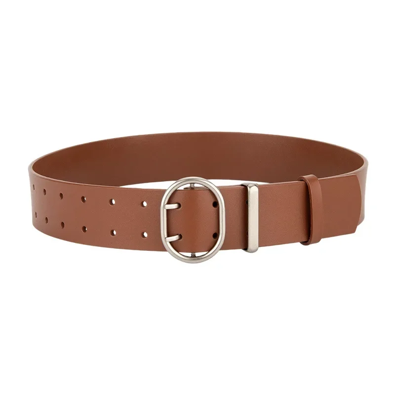 Women's Wide Genuine Leather Double Needle Buckle Belts Simple and Versatile Denim Dress Belt,Vintage Silver Buckle Pants Belt
Women's Wide Genuine Leather Double Needle Buckle Belts Simple and Versatile Denim Dress Belt,Vintage Silver Buckle Pants Belt