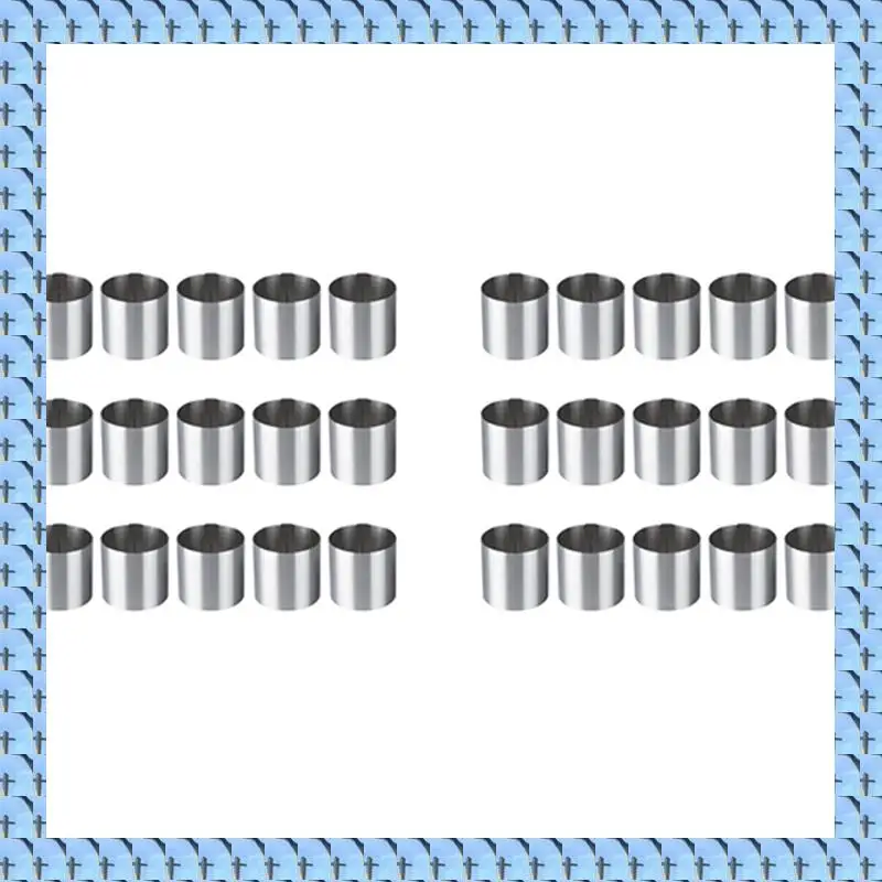 NOCM 30 Pieces Stainless Steel Mousse Rings Round Biscuit Cutter Cake Mold Kitchen Baking Pastry Tool For Tart,Fondant,Etc
NOCM 30 Pieces Stainless Steel Mousse Rings Round Biscuit Cutter Cake Mold Kitchen Baking Pastry Tool For Tart,Fondant,Etc